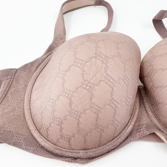 ✅ Soma Bra 40C French Mauve Stunning Support Geo Lace Full Coverage - Picture 2 of 6